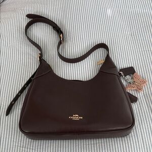 Coach Dark Brown Leather Shoulder Bag